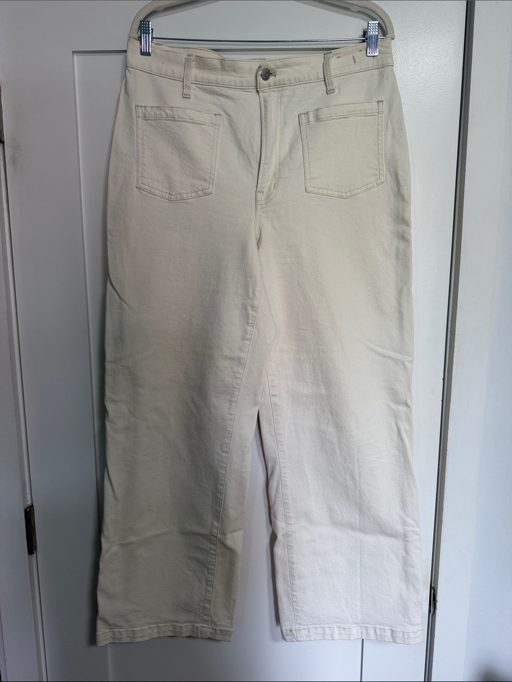 Madewell Cream Perfect Vintage Wide-Leg Jeans